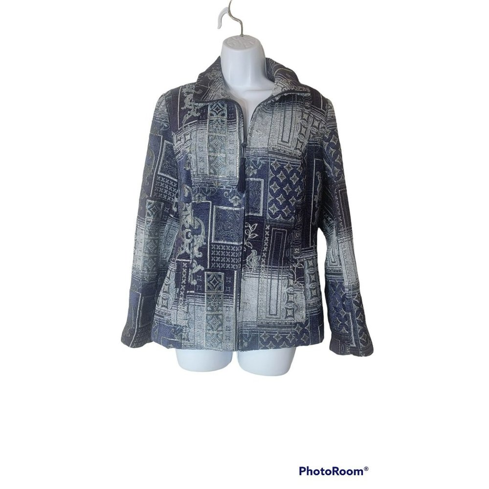 Susan Graver Women's zip up Blazer Size 8 EUC